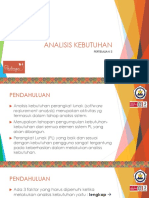 Analisis Kebutuhan - Pertemuan 3