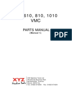XYZ VMC 650 850 1010 Parts Manual Manual 11 PDF