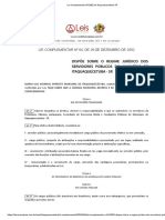 Lei Complementar 64/2002 Regime Jurídico Servidores Itaquaquecetuba