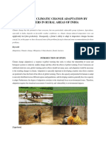 A Study On Climatic Change Adaptaion in Rural Areas of India