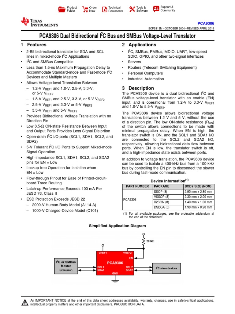 Pca 9306 | PDF | Electrostatic Discharge | Field Effect Transistor