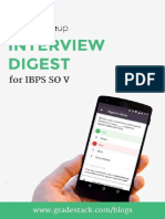 IBPS SO Interview Digest and Tips