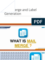 Mail Merge and Label Generation