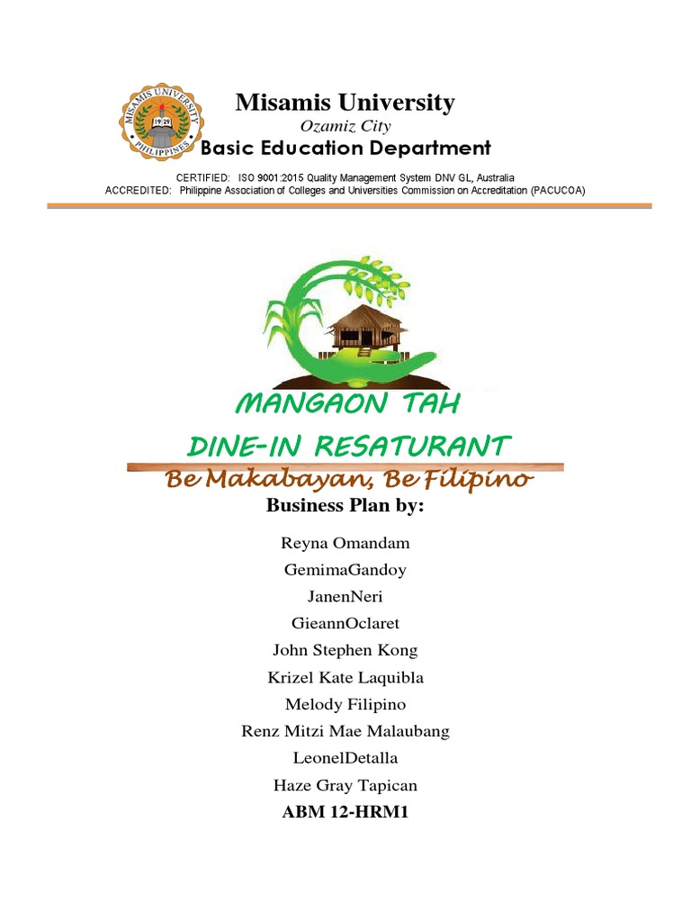 businessplan Restaurants Philippines