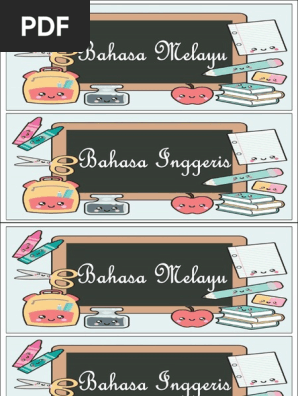 Label Sudut Mata Pelajaran Pdf