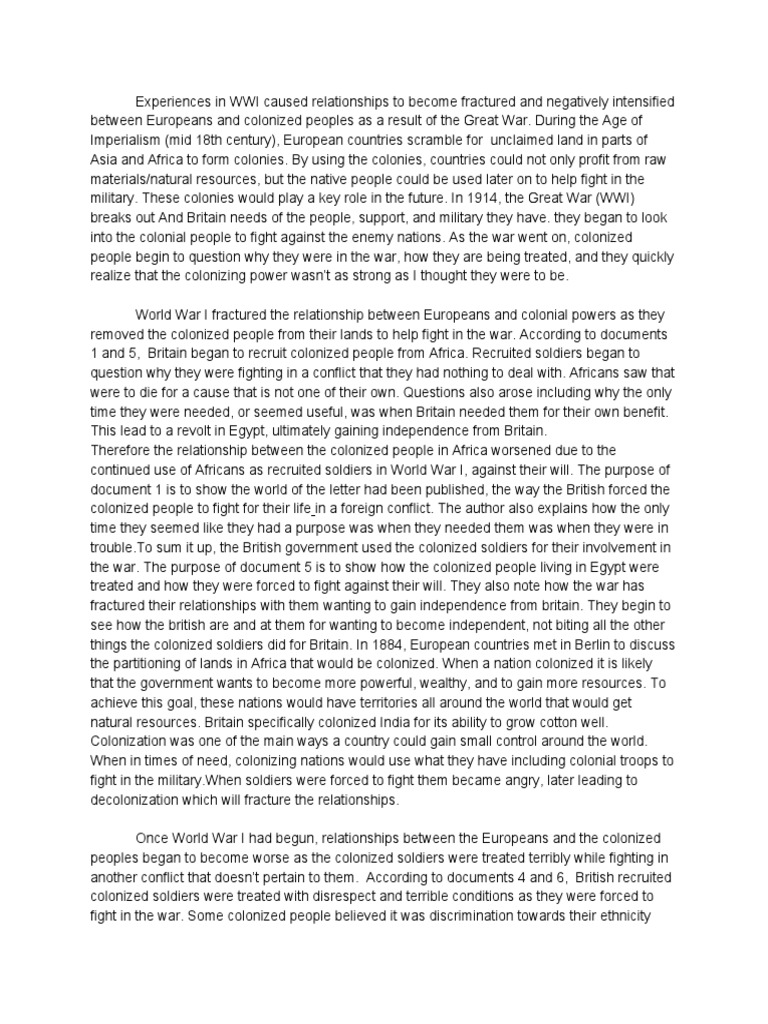 Decolonization DBQ | PDF | Decolonization | Colonialism