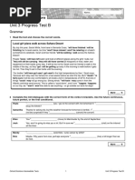 Oxford Solutions Intermediate Oxford Solutions Intermediate U3 Progress Test B