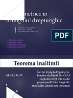 Relatii metrice in triunghiul dreptunghic