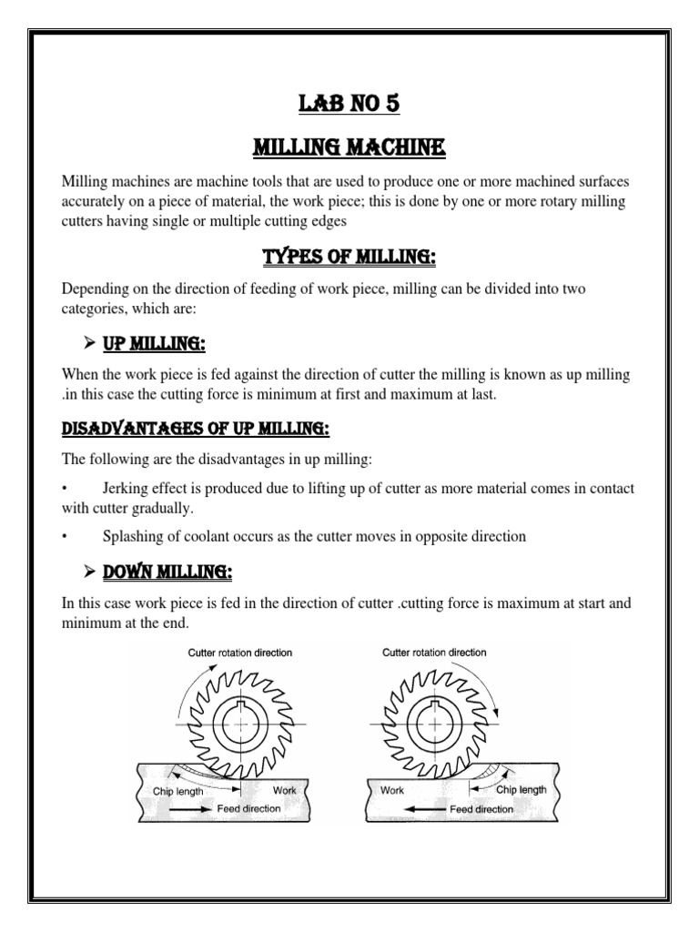 Milling Machine Overview and Types | PDF | Crafts | Mechanical Engineering