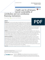 The Cost of Free Health Care For All Kenyans - Assessing The Financial Sustainability of Contributory and Non-Contributory Financing Mechanisms