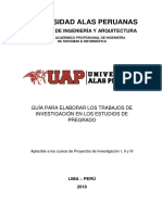 Guía para Elaborar Los Trabajos de Investigación en Los Estudios de Pregrado