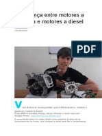 A Diferença Entre Motores A Gasolina e Motores A Diesel