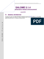 SALOME 5 1 4 Release Notes