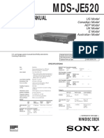 Sony MDS-JE 520 Service Manual