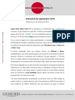 Carta Trimestral Japan Deep Value Fund 2019 09