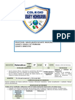 Plan 5to Grado - Bloque 5 Matemáticas