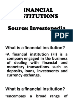 Financial Institutions and Markets