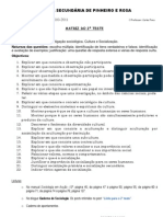 Matriz do 2º teste sociologia Metodologias Cultura Socialização 2010-2011x