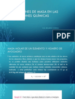 Relaciones de Masa en Las Reacciones Químicas