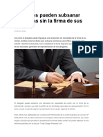 Abogados pueden subsanar demandas sin la firma de sus clientes.docx