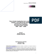 Mirada Longitudinal de La Calidad Del Empleo y Diferencias Desde La Perspectiva de Genero PDF