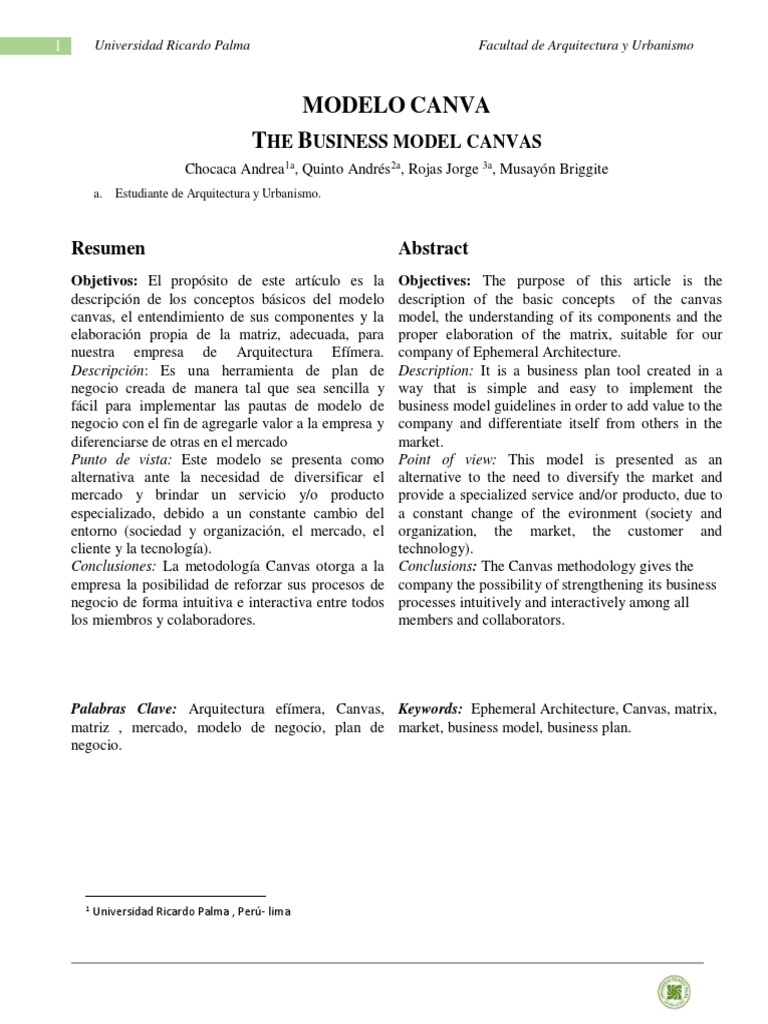 Modelo Canvas | Descargar gratis PDF | Planificación | Business
