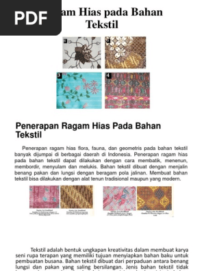 Ragam Hias Pada Bahan Tekstil Pdf