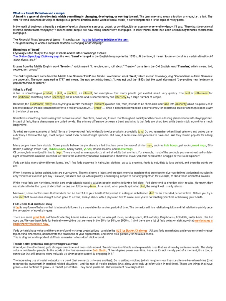 What Is A Trend | PDF