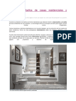 Diseños de baños de casas residenciales y apartamentos