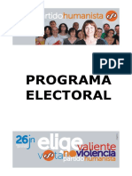 Programa Partido Humanista Elecciones Generales 2016
