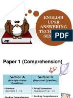 English UPSR Answering Techniques