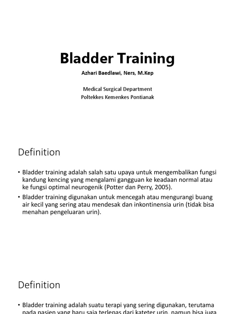 Bladder Training PDF