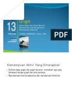 Graph. Dasar Graph Dan Graph Berarah Representasi Matriks Adjacency Representasi Linked List. JUMARYADI, S.Kom., MM. Modul Ke - Fakultas FASILKOM PDF