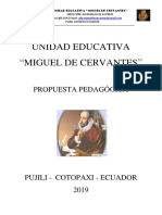 Propuesta Pedagogica Unidad Educativa Miguel de Cervantes 2019 V2