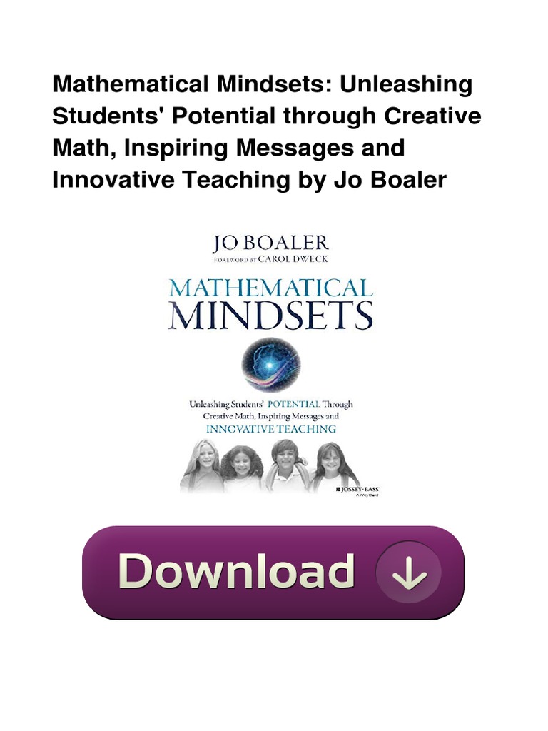 Jo Boaler's Mathematical Mindsets Guide | PDF | Teaching Mathematics ...