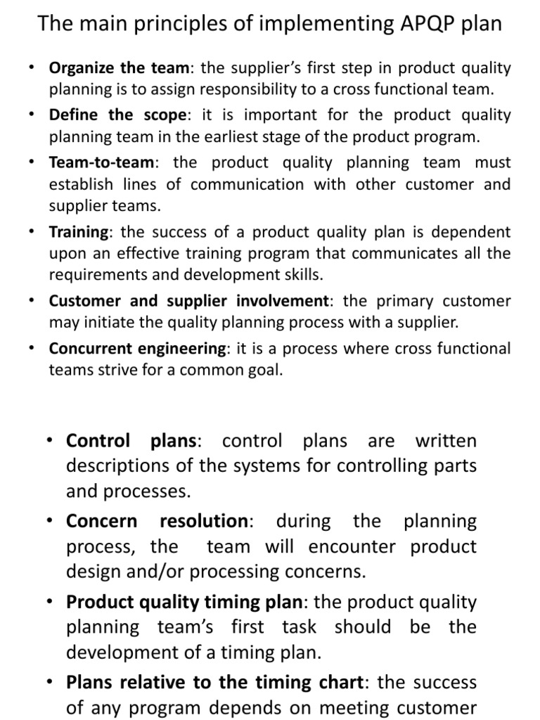 APQP Implementation Principles Guide | PDF | Reliability Engineering ...