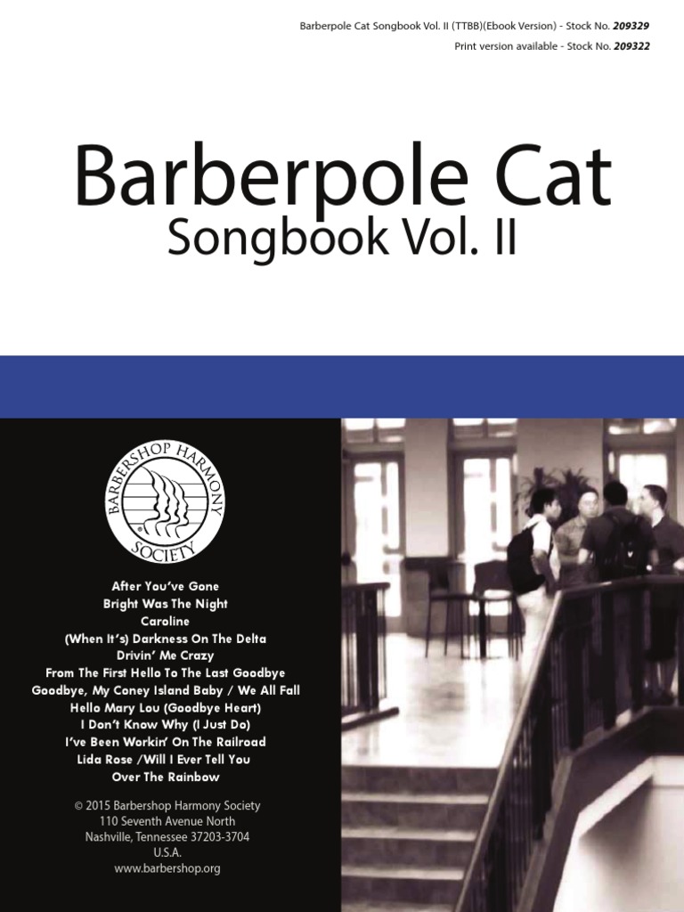 Nashville Barbershop Style - Songbook - Download - Barbershop