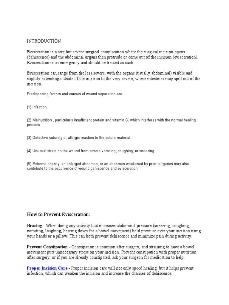 Evisceration