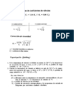 Formulas de válvulas