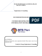 Registration Booklet REG II Sem 2019 20