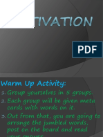 Warm Up Activity Word Arrangement