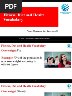 Fitness-Diet and Health Vocabulary For IELTS