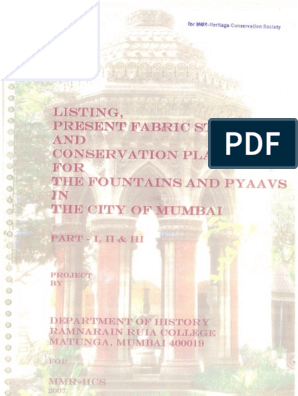 Conservation Plan For Fountians And Pyaavs Pdf