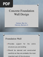 Concrete Foundation Wall Design