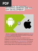 10 Points to Choose Between Android and Ios App Development