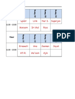 Ruangan dan Jadwal Pertemuan