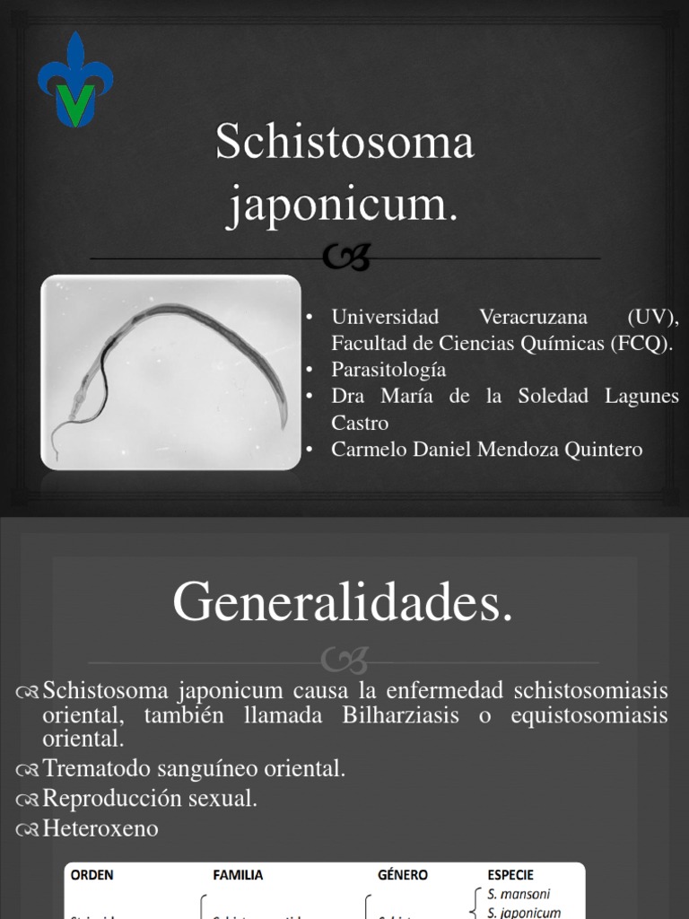Morfología y ciclo de Schistosoma japonicum | PDF | Especialidades ...
