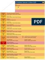 Festival Calendar October 2020