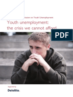 Youth Unemployment the Crisis We Cannot Afford