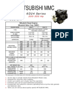 Mitsubishi 6D24 Diesel Engine Series 200-350 Hp